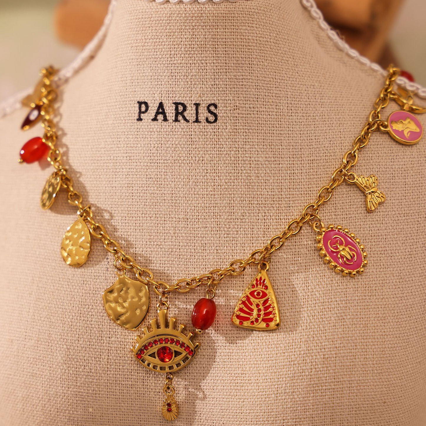 Conjunto Multi Charms Ojo Turco