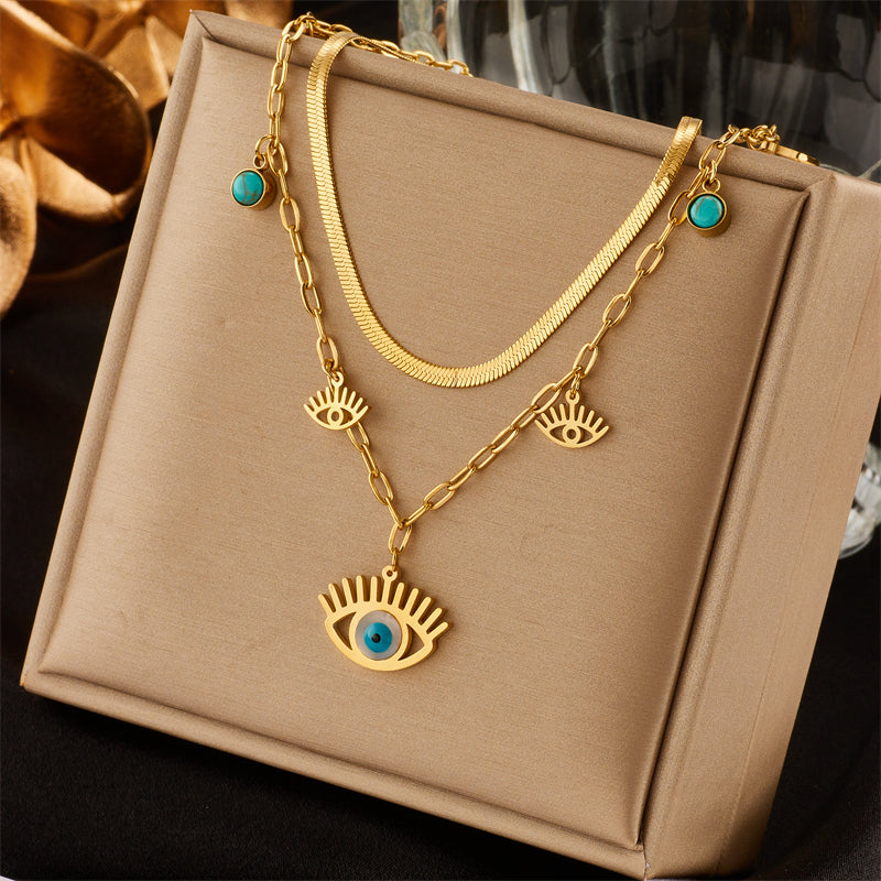 Collar con Gargantilla Ojo Turco