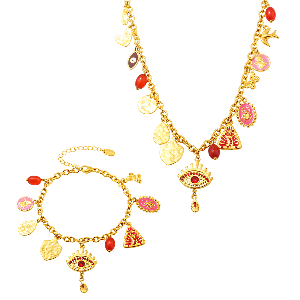 Conjunto Multi Charms Ojo Turco