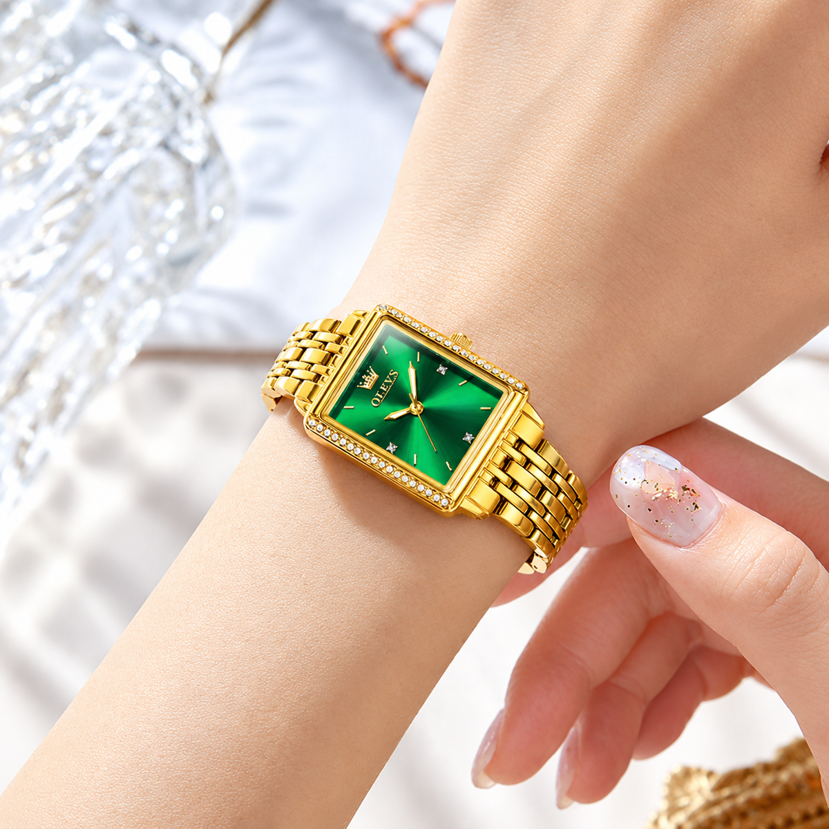 Reloj OLEVS Pavé Esmeralda