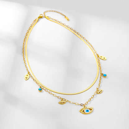 Collar con Gargantilla Ojo Turco