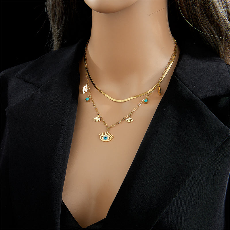 Collar con Gargantilla Ojo Turco