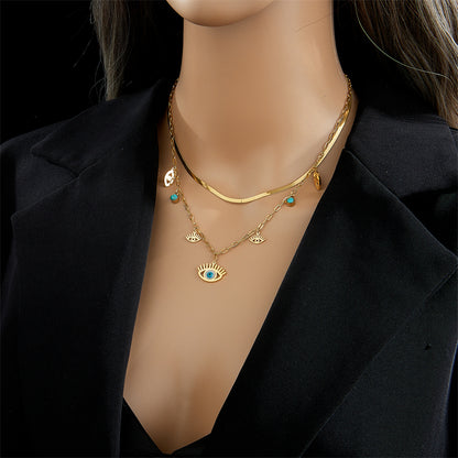 Collar con Gargantilla Ojo Turco