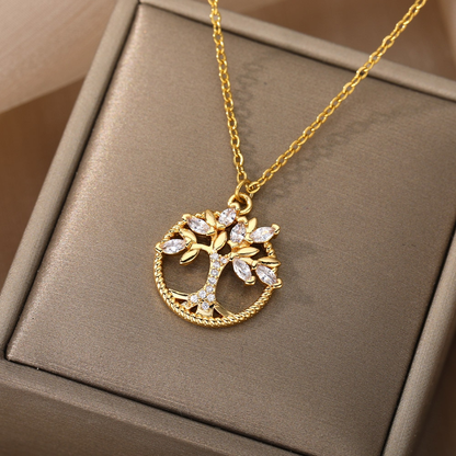 Las Mejores Ofertas En Colgante Árbol De La Vida Oro 14k En Collares Y Colgantes Finos Con Diamantes | EBay