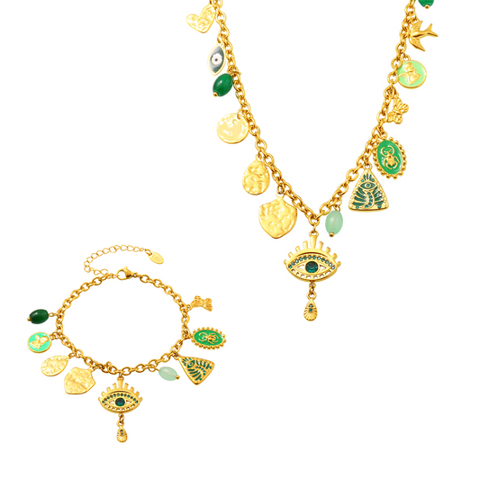 Conjunto Multi Charms Ojo Turco